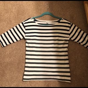 J. Crew Cotton 1/2 Sleeve Ombré Stripe Sweater (S)